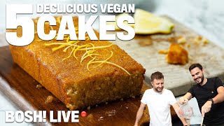 5 EASY VEGAN CAKES 🎂 [upl. by Erbes]