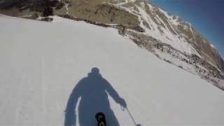 Skiing Passo Tonale Presena Glacier Top to Bottom March 2019 [upl. by Nirtiac]