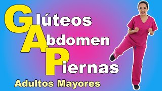 Rutina GAP para Adultos Mayores Glúteos Abdomen y Piernas 45 minutos [upl. by Nyvets]