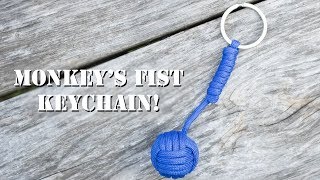 How To make A Monkey Fist Paracord Key Chain [upl. by Gwennie]