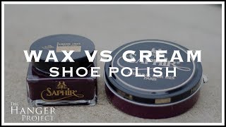 Wax VS Cream Shoe Polish Demonstration [upl. by Aciram]