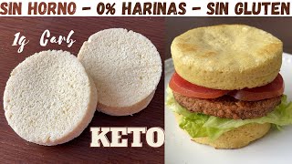 PAN KETO Súper FACIL en 1 MINUTO😱  Sin Gluten  Sin Harinas  Sólo 3 INGREDIENTES [upl. by Eednam]