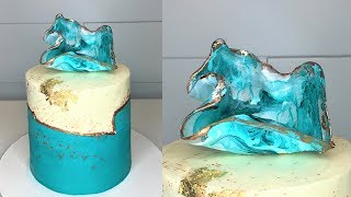 Cake decorating tutorials  FAULT LINE CAKE  Sugarella Sweets [upl. by Nwahsid]