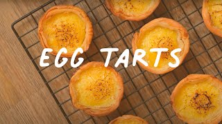 Portugese Egg Custard Tarts Pasteis De Nata Recipe [upl. by Mcmahon841]