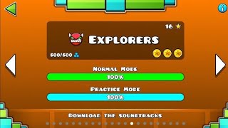 Explorers DEMON👹 all coins🪙 •Geometry Dash [upl. by Oeniri]