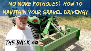 How to Maintain Your Gravel Driveway NO MORE POTHOLES [upl. by Annohsed]