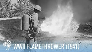 US Army Fights with Flames WWII Flamethrower Test 1941  War Archives [upl. by Berl515]