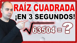 HAZ Una RAÍZ CUADRADA En 3 SEGUNDOS 💥 MAKE A SQUARE ROOT IN 3 SECONDS 99 DOES NOT FAIL maths [upl. by Pahl292]