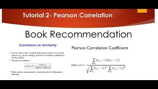 Tutorial 3 Book Recommendation System using Pearson Correlation [upl. by Neeluqcaj347]