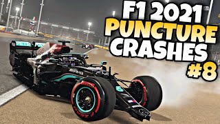 F1 2021 PUNCTURE CRASHES 8 [upl. by Oelgnaed]