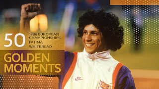 Fatima Whitbread sets a world record in the qualifiers  50 Golden Moments [upl. by Shipley]