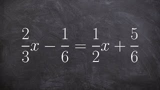 Solving a multistep equation with fractions and variable on both sides [upl. by Serle]