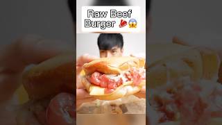 Raw Beef Burger 🥩😱 shorts [upl. by Welsh417]