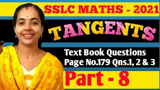 TEXT BOOK QUESTIONSPAGE 179QNS12 amp3PART 8SSLC MATHS CHAPTER 7TANGENTSSCERT10TH STATE MATHS [upl. by Attenhoj949]