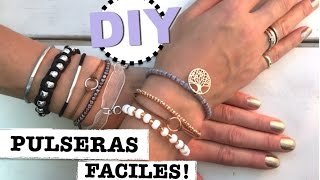 DIY  COMO HACER PULSERAS FACILES Y BONITAS  RAPIDO Y BARATO [upl. by Felicity]