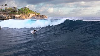 Surfing Mahana Point  Nusa Ceningan Indonesia [upl. by Yerga574]