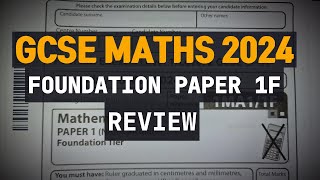 GCSE Maths 2024 Paper 1F review Edexcel [upl. by Modesty677]