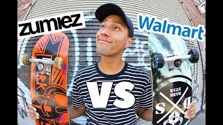 WALMART VS ZUMIEZ SKATEBOARDS  Same Brand Different Shop [upl. by Nosredneh429]