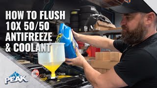 HowTo Flush and Fill 10X 5050 Antifreeze amp Coolant  PEAK Auto [upl. by Notliw]