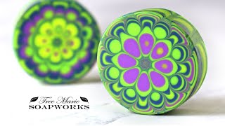 How to Make Kaleidoscope Pull Through Cold Process Soap Technique Technique Video 21 [upl. by Niroc72]