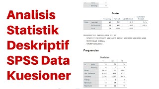 Analisis Statistik Deskriptif SPSS Data Kuesioner [upl. by Letsyrk]