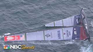 Americas Cup Biggest crashes capsizes  Motorsports on NBC [upl. by Omura]