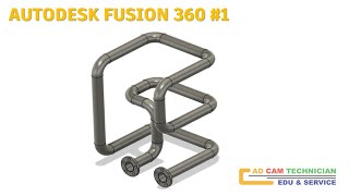 Fusion 360 Tutorial 1  3D Pipe Modeling [upl. by Herries479]