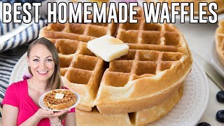 How to Make the BEST Homemade Waffles [upl. by Htidra]