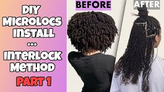 DIY MICROLOCS INSTALL  Interlock Method  Starter Locs  Part 1 [upl. by Leschen]