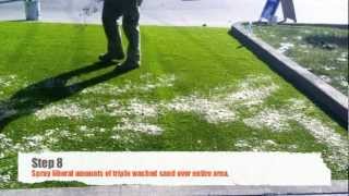 DIY artificial grass installation on concrete [upl. by Thurstan]