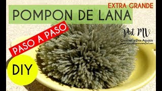 Como hacer POMPON DE LANA GRANDE paso a paso  Tutorial 😎 DIY [upl. by Aniluap]