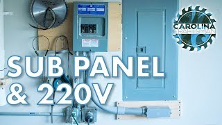 Installing a Sub Panel and 220V in the Garage  DIYElectrical [upl. by Adnauq]