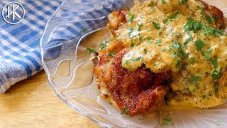 Keto Chicken Thighs in a creamy mustard sauce  Keto Recipes  Headbangers Kitchen [upl. by Swan162]