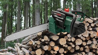 Parkside Electric Chainsaw PKS 2200 A1 Unboxing Testing [upl. by Edurtreg]