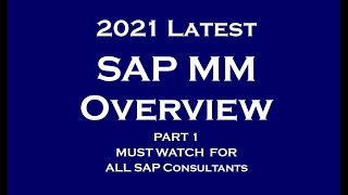 SAP MM Overview for Beginners Part 1 [upl. by Petes]