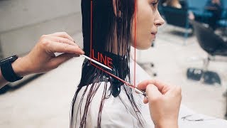 how to cut asymmetrical bob haircut [upl. by Oeram]