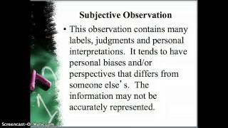 Writing Observations Part 1 [upl. by Ayanal]