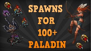 Tibia Where to hunt RP  SPAWNS FOR PALADINS 100lvl [upl. by Marr]