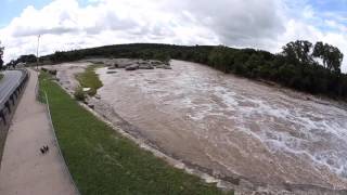 Paluxy River roars through Glen Rose [upl. by Eleets]