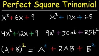 Factoring Perfect Square Trinomials [upl. by Shepherd]