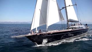 60m Perini Navi sailing yacht PERSEUS3 under sea trials [upl. by Egor]