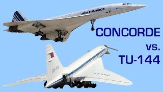 TU144 vs CONCORDE  Supersonic Jets compared [upl. by Carree]