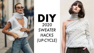 DIY 2020 Sweater HACKS UpCycle By Orly Shani [upl. by Hcire]