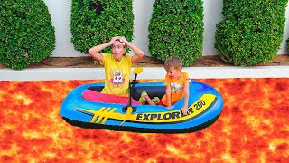 The Floor is lava and more kids videos with animation Vlad and Niki [upl. by Anaig]