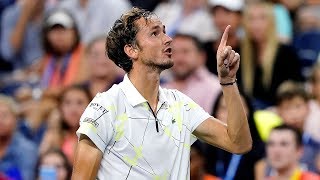 Daniil Medvedev goads booing crowd at US Open [upl. by Gunilla]