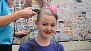 Wolverhampton woman in Cancer Research UK charity head shave [upl. by Aslehc]