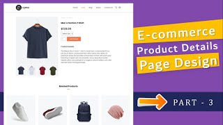 Ecommerce Website HTML CSS  Make Ecommerce Product Details Website Using HTML CSS JavaScript [upl. by Ainirtak]