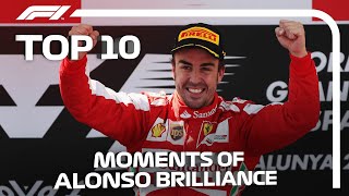 Top 10 Moments of Fernando Alonso Brilliance [upl. by Lettig]