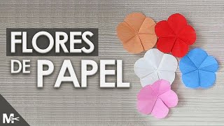 ► Como hacer FLORES PEQUEÑAS DE PAPEL en 5 MINUTOS 🌺 [upl. by Reidar]