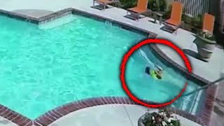 Sister Jumps Into Pool to Rescue 3YearOld [upl. by Marwin]